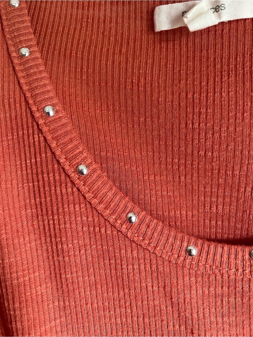 Maurices Rust Ribbed Sheer Tank Top - Picture 2 of 2